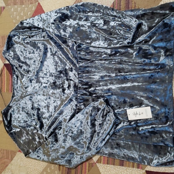 Style & Co crushed velvet top / XL - Picture 4 of 7